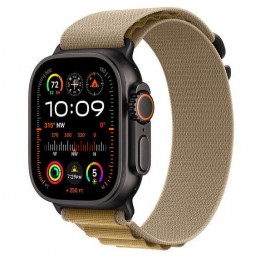 Apple Watch Ultra 2 GPS + Cellular, 49 мм, черный корпус из титана, ремешок Alpine цвета «Tan», размер L