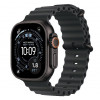
Apple Watch Ultra 3, 49 мм, черный корпус из титана, ремешок Ocean цвета «Black»