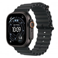 Apple Watch Ultra 3, 49 мм, черный корпус из титана, ремешок Ocean цвета «Black»