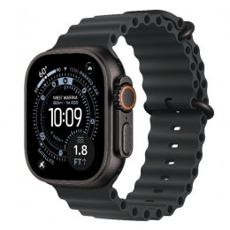 Apple Watch Ultra 3, 49 мм, черный корпус из титана, ремешок Ocean цвета «Black»