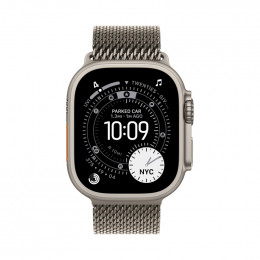 Apple Watch Ultra 3, 49 мм, Natural Titanium Milanese Natural Loop S