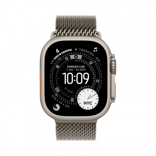 
Apple Watch Ultra 3, 49 мм, Natural Titanium Milanese Natural Loop S
