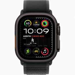 Apple Watch Ultra 2 GPS + Cellular, 49 мм, черный корпус из титана, ремешок Trail цвета «Black», размер S/M