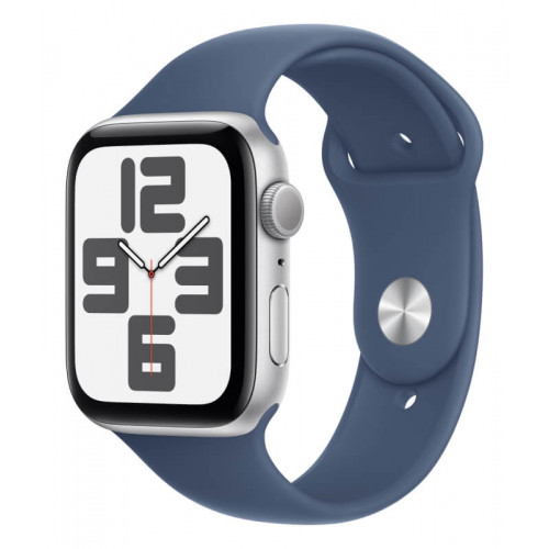 
Apple Watch Series SE 2024, 40mm, Silver Aluminium Case, Sport Band Blue Denim, M/L