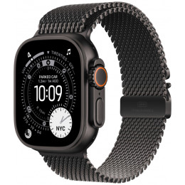 Apple Watch Ultra 3, 49 мм, Black Titanium Milanese Loop Black S