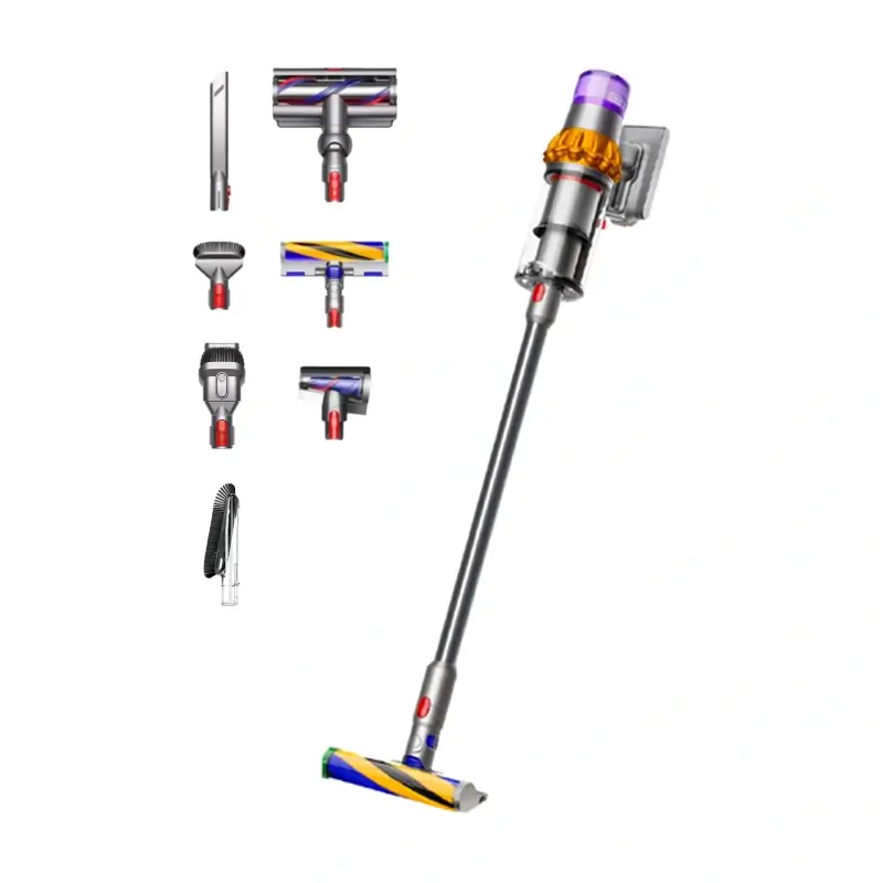 Вертикальный пылесос Dyson V15 Detect Absolute Yellow/Nickel, 7 насадок